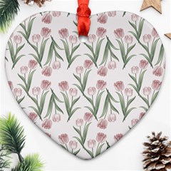 Floral Pattern Heart Ornament (two Sides)