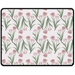 Floral Pattern Fleece Blanket (medium)  by Valentinaart