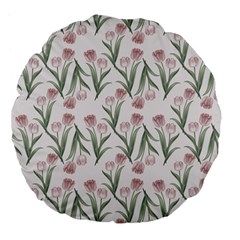 Floral Pattern Large 18  Premium Flano Round Cushions by Valentinaart