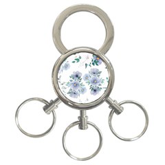 Floral Pattern 3-ring Key Chain by Valentinaart