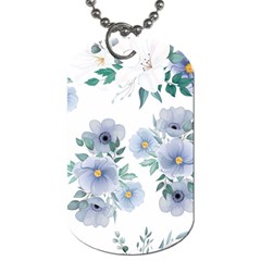 Floral Pattern Dog Tag (one Side) by Valentinaart