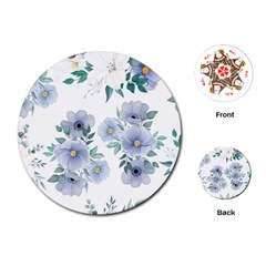 Floral Pattern Playing Cards Single Design (round)