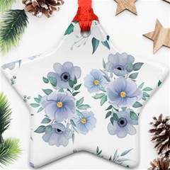 Floral Pattern Star Ornament (two Sides)