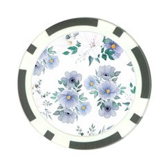 Floral Pattern Poker Chip Card Guard (10 Pack) by Valentinaart