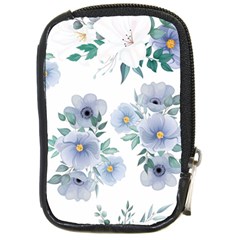 Floral Pattern Compact Camera Leather Case by Valentinaart