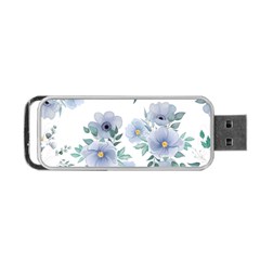 Floral Pattern Portable Usb Flash (one Side) by Valentinaart