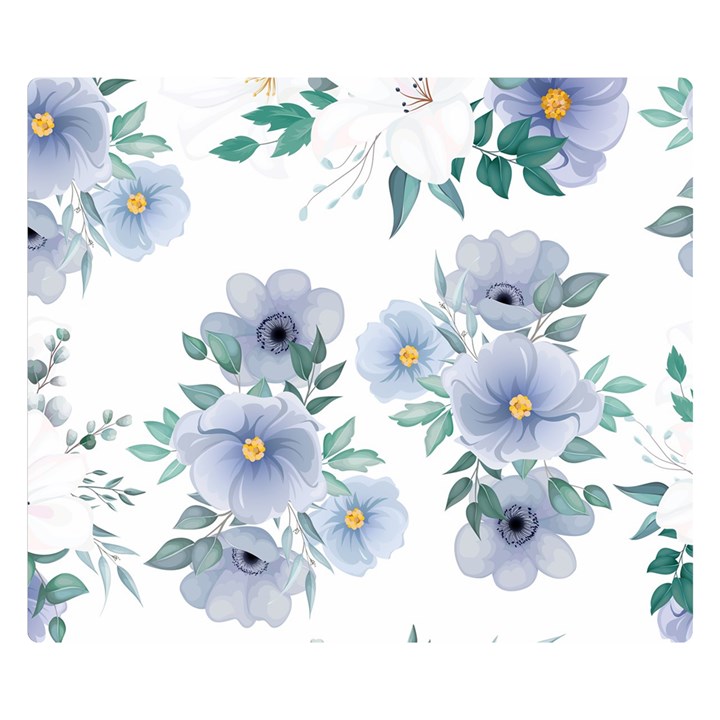 Floral pattern Double Sided Flano Blanket (Small) 