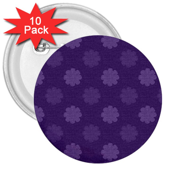 Floral pattern 3  Buttons (10 pack) 