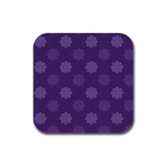 Floral Pattern Rubber Square Coaster (4 Pack) by Valentinaart