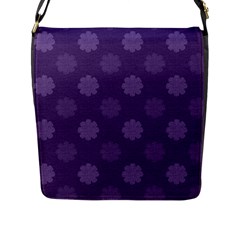 Floral Pattern Flap Closure Messenger Bag (l) by Valentinaart