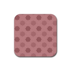 Floral pattern Rubber Coaster (Square)