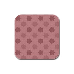 Floral pattern Rubber Square Coaster (4 pack)