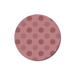 Floral pattern Rubber Coaster (Round)