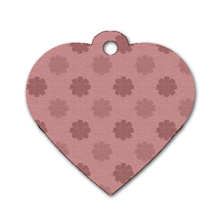 Floral pattern Dog Tag Heart (One Side)