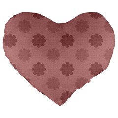 Floral pattern Large 19  Premium Heart Shape Cushions