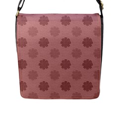 Floral pattern Flap Closure Messenger Bag (L)