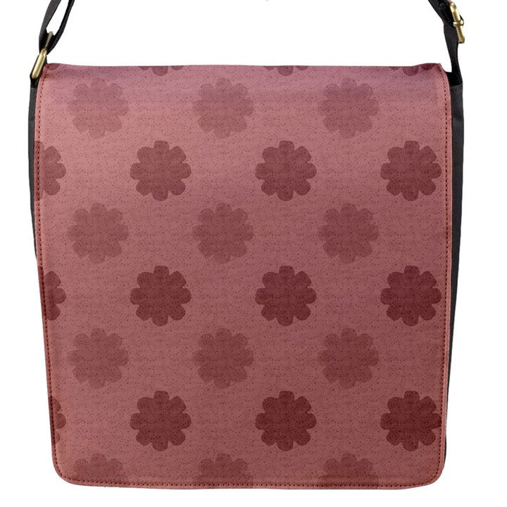 Floral pattern Flap Closure Messenger Bag (S)