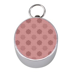 Floral pattern Mini Silver Compasses