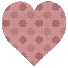 Floral pattern Wooden Puzzle Heart