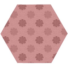 Floral pattern Wooden Puzzle Hexagon