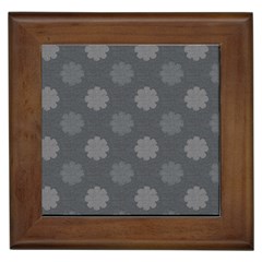 Floral Pattern Framed Tile by Valentinaart