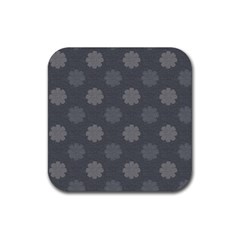 Floral Pattern Rubber Coaster (square) by Valentinaart