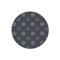 Floral Pattern Rubber Coaster (round) by Valentinaart