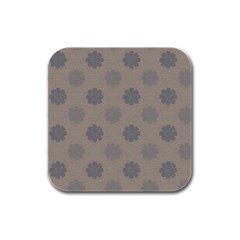 Floral Pattern Rubber Square Coaster (4 Pack) by Valentinaart