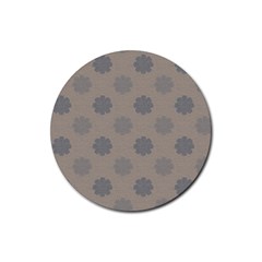 Floral Pattern Rubber Round Coaster (4 Pack) by Valentinaart