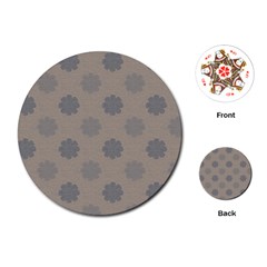 Floral Pattern Playing Cards Single Design (round)