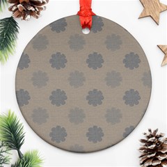 Floral Pattern Round Ornament (two Sides)