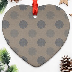 Floral Pattern Heart Ornament (two Sides)