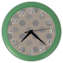 Floral Pattern Color Wall Clock by Valentinaart