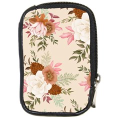 Floral Pattern Compact Camera Leather Case by Valentinaart