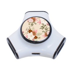 Floral Pattern 3-port Usb Hub by Valentinaart