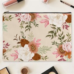 Floral Pattern Cosmetic Bag (xxxl) by Valentinaart