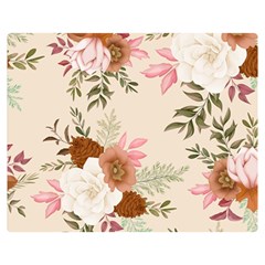 Floral Pattern Double Sided Flano Blanket (medium)  by Valentinaart