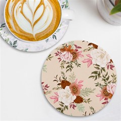 Floral Pattern Uv Print Round Tile Coaster