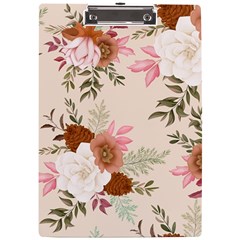 Floral Pattern A4 Clipboard by Valentinaart