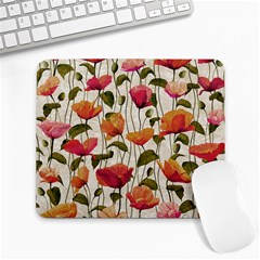 Floral Pattern Large Mousepads by Valentinaart