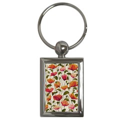 Floral Pattern Key Chain (rectangle) by Valentinaart