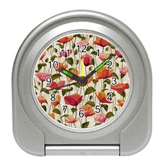 Floral Pattern Travel Alarm Clock by Valentinaart