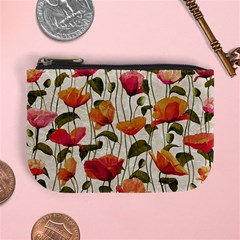 Floral Pattern Mini Coin Purse by Valentinaart