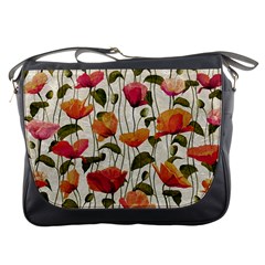 Floral Pattern Messenger Bag by Valentinaart