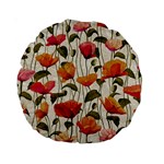 Floral pattern Standard 15  Premium Round Cushions Front