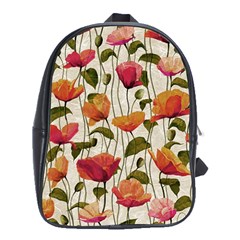 Floral Pattern School Bag (xl) by Valentinaart