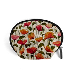 Floral Pattern Accessory Pouch (small) by Valentinaart