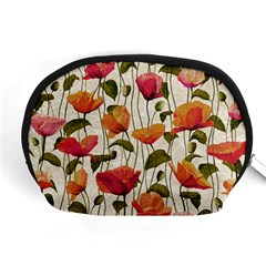 Floral Pattern Accessory Pouch (medium) by Valentinaart