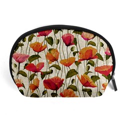 Floral Pattern Accessory Pouch (large) by Valentinaart