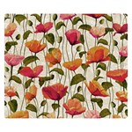 Floral pattern Double Sided Flano Blanket (Small)  50 x40  Blanket Back